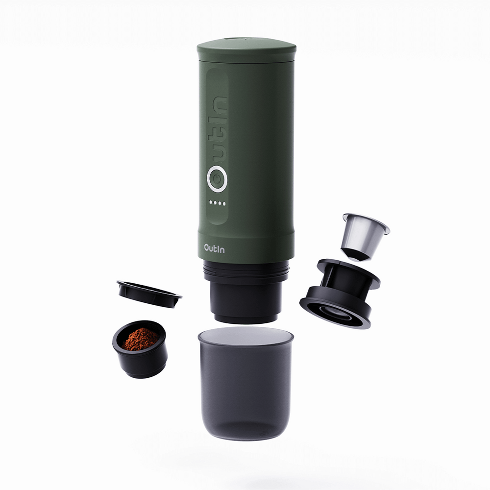 Outin Nano Taşınabilir Espresso Makinesi (Renk:Forest Green)