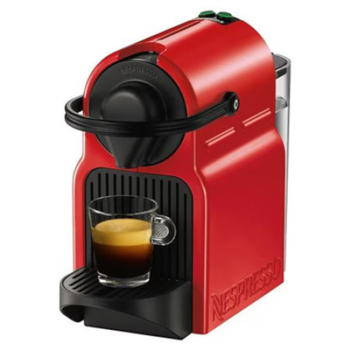 Krups XN 1005 Inissia Nespresso coffee machine, 1260 W, 0.8 l, 19 bar, Ruby red