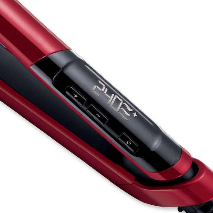 Remington S9600 Saç Düzleştirici, LCD, 240 derece, Seramik kaplama, Ayarlanabilir sıcaklık, Otomatik kapanma, Kırmızı