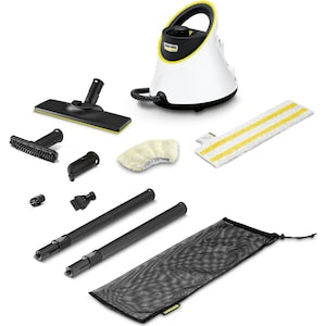 Buharlı temizleyici Karcher SC 2 Deluxe, 1.513-400.0, + tek kullanımlık paspas, 1500W, 3.2 bar, 1 l, Isınma süresi 6.5 dk, Beyaz/Siyah