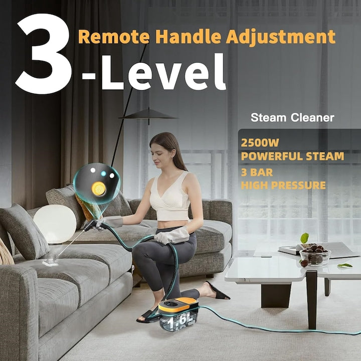 Buharlı temizleyici, Folixs®, 2500 W, 3 Bar, 1600 ml tank, Dijital ekran,