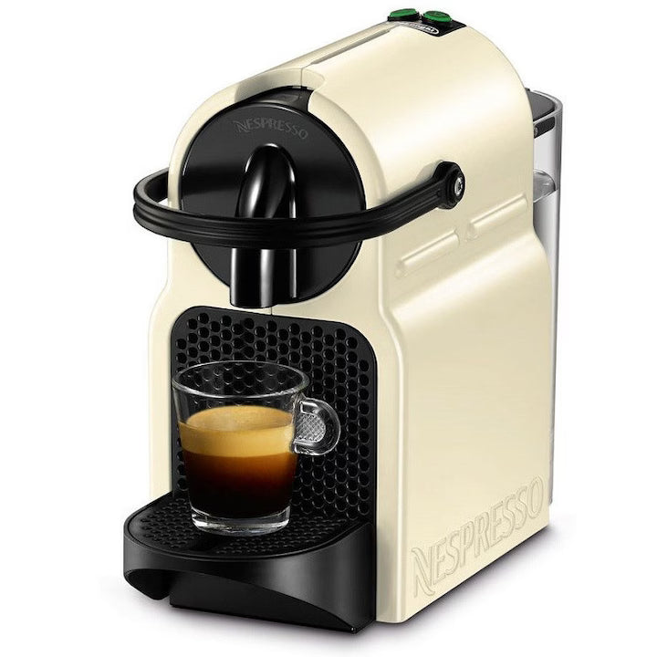 Espresso makinesi Nespresso De'Longhi Inissia EN80.CW, 19 bar, 1260 W, kapsüller, kahve, espresso, kompakt, 0,8 L, krema/beyaz