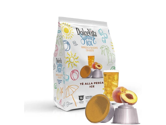 DDolce Gusto için Dolce Vita Şeftali Buzlu Çay 16 kapsül