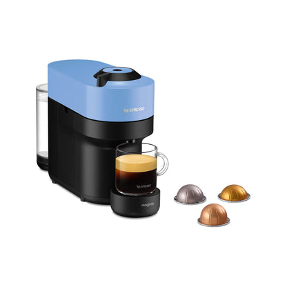 Nespresso De'Longhi Vertuo Pop ENV90.P Capsule Coffee Machine, Cold Brew Function, 4 Cup Sizes, Bluetooth & Wi-Fi Connectivity, 1 Cup Coffee Machine with Welcome Pack, Pink