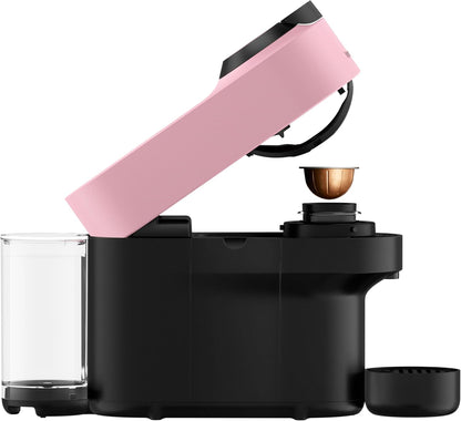 Nespresso De'Longhi Vertuo Pop ENV90.P Capsule Coffee Machine, Cold Brew Function, 4 Cup Sizes, Bluetooth & Wi-Fi Connectivity, 1 Cup Coffee Machine with Welcome Pack, Pink