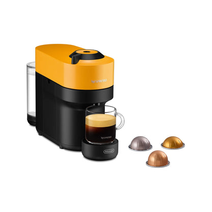 Nespresso De'Longhi Vertuo Pop ENV90.P Capsule Coffee Machine, Cold Brew Function, 4 Cup Sizes, Bluetooth & Wi-Fi Connectivity, 1 Cup Coffee Machine with Welcome Pack, Pink