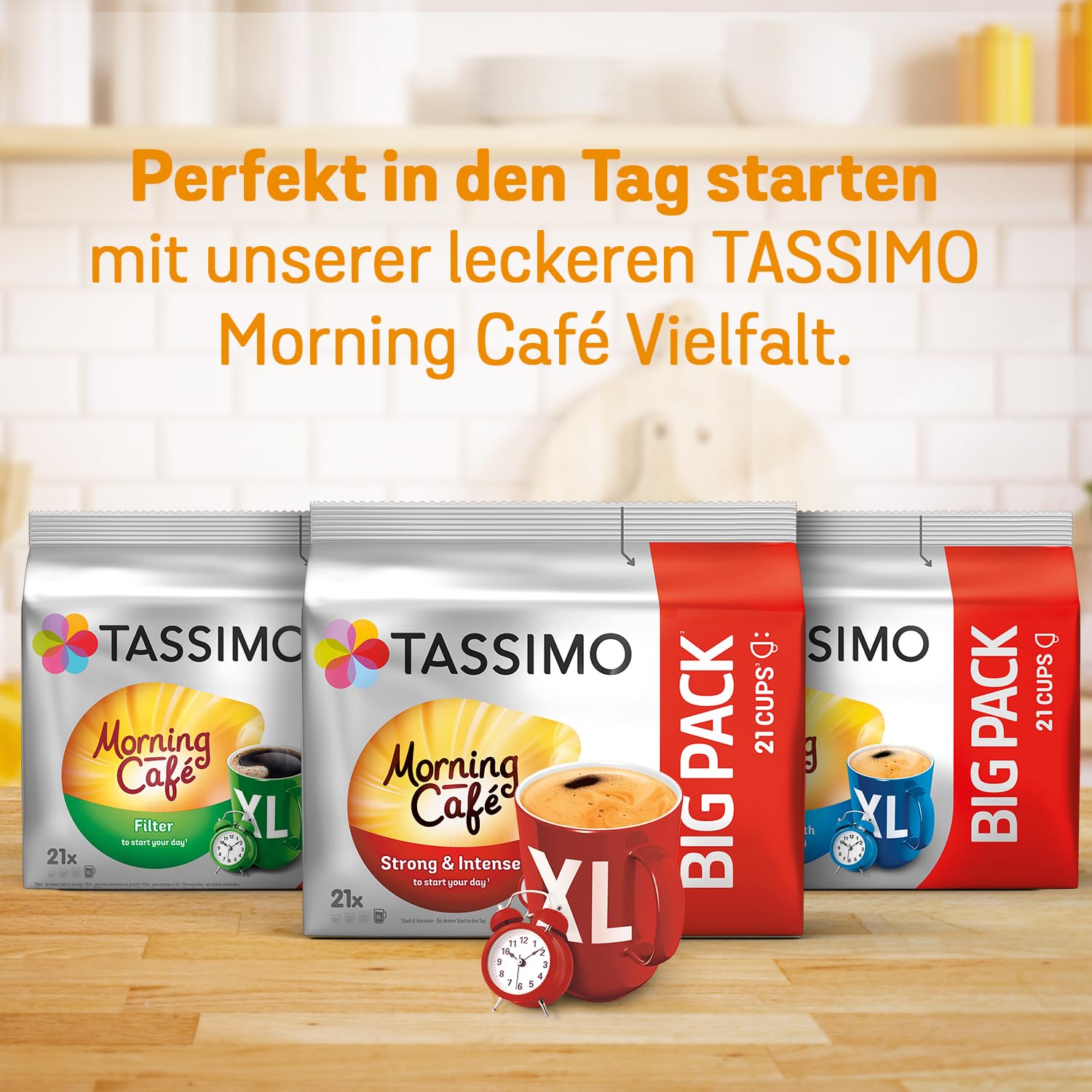 Tassimo Morning Café XL Mild & Smooth Capsules, 105 Coffee Capsules, Pack of 5, 5 x 21 Drinks