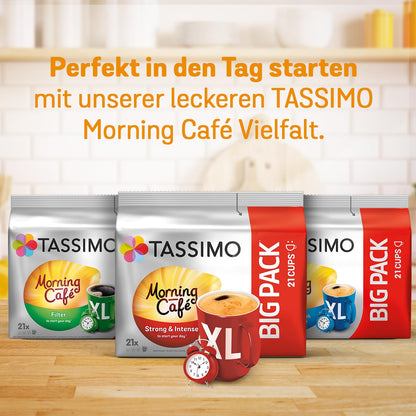 Tassimo Morning Café XL Mild & Smooth Capsules, 105 Coffee Capsules, Pack of 5, 5 x 21 Drinks