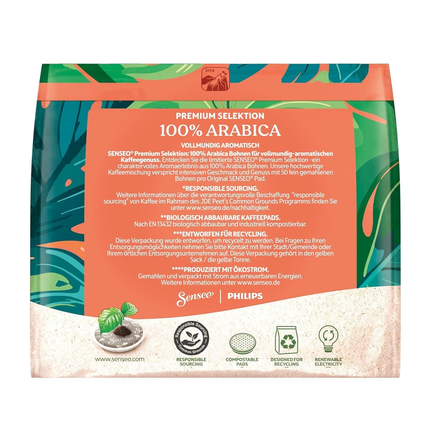 Senseo Pads Premium Selection, 5 x 16 Drinks, 80 Coffee Pods