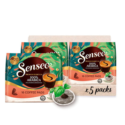 Senseo Pads Premium Selection, 5 x 16 Drinks, 80 Coffee Pods
