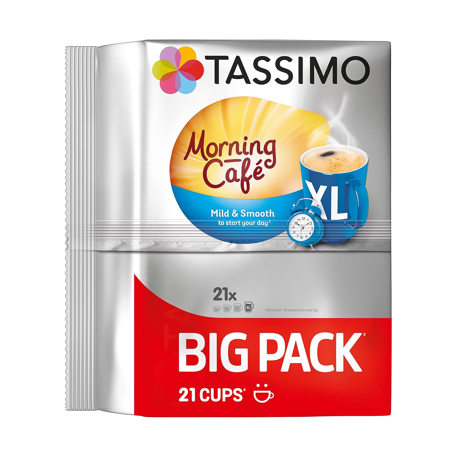 Tassimo Morning Café XL Mild & Smooth Capsules, 105 Coffee Capsules, Pack of 5, 5 x 21 Drinks