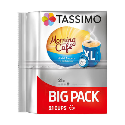Tassimo Morning Café XL Mild & Smooth Capsules, 105 Coffee Capsules, Pack of 5, 5 x 21 Drinks
