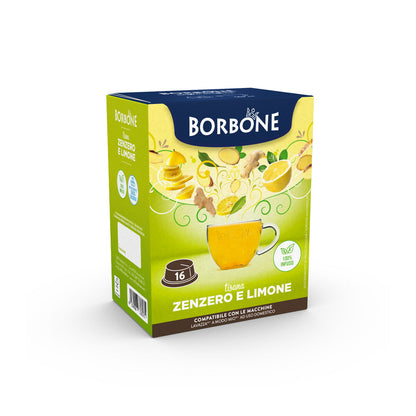 Zencefil ve limonlu 16 kapsül Borbone bitki çayı