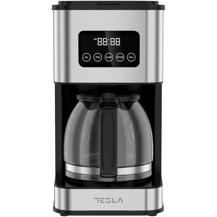 Kahve makinesi Tesla CMF201BX, 900W, Dijital ekran, 1,5 l, Paslanmaz çelik