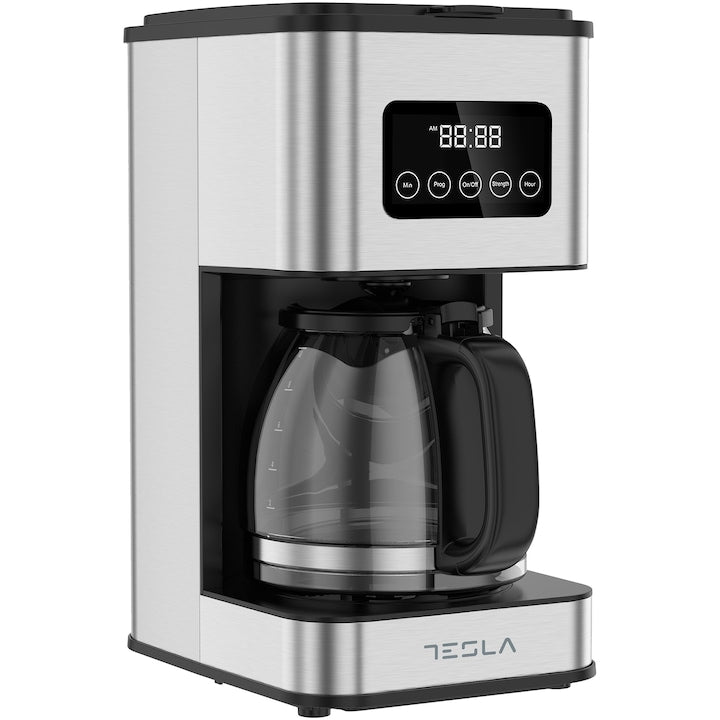 Kahve makinesi Tesla CMF201BX, 900W, Dijital ekran, 1,5 l, Paslanmaz çelik