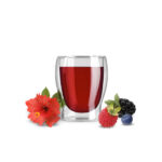 Meyvemsi notalar içeren 16 kapsül Borbone bitki çayı.