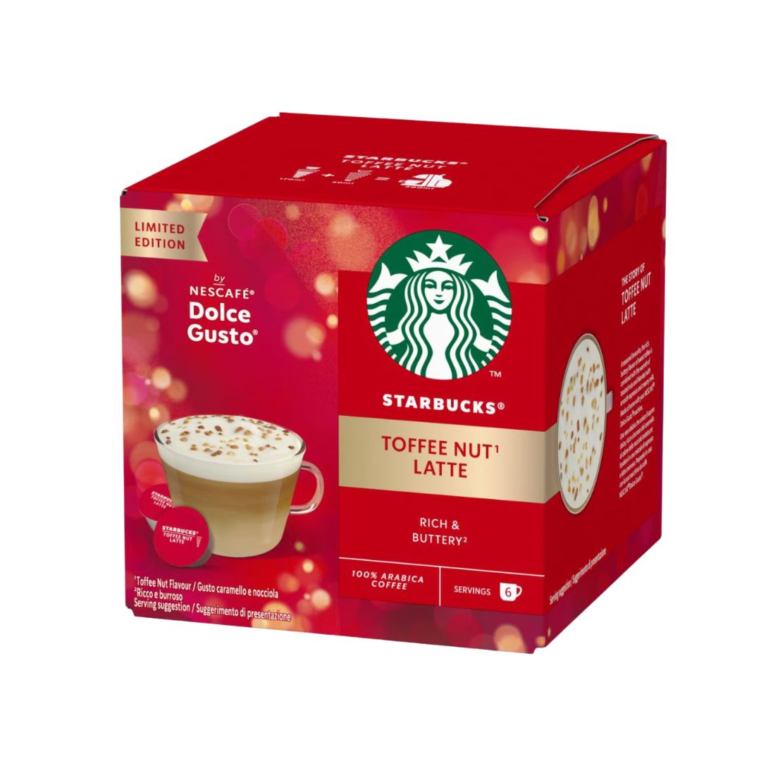 Starbucks Toffee Nut Latte NESCAFÉ® DOLCE GUSTO ile uyumlu – 6+6 adet